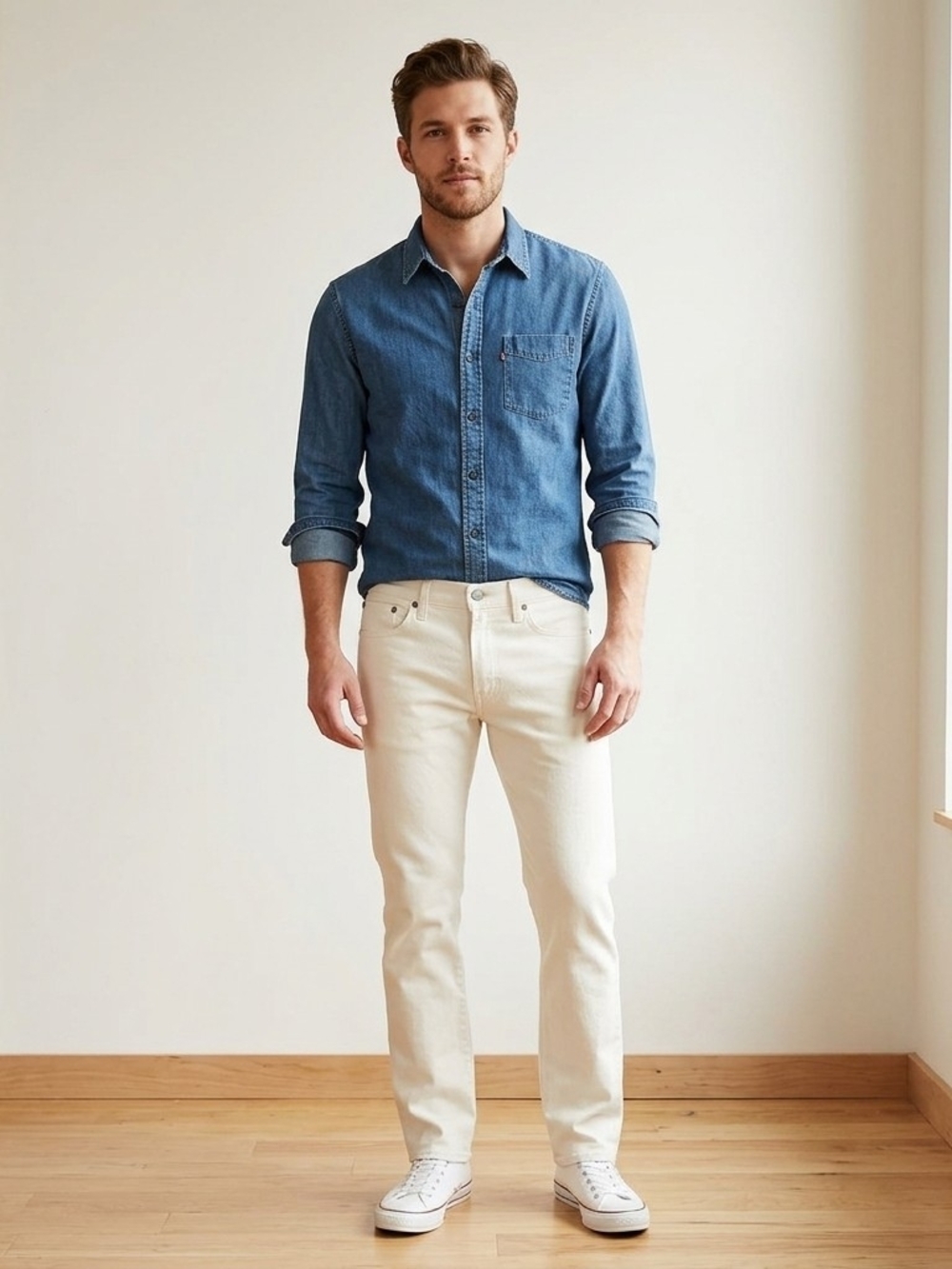 NWT Levi's 511 Slim Fit Men's Jeans White Denim Off-White Size: 33x32